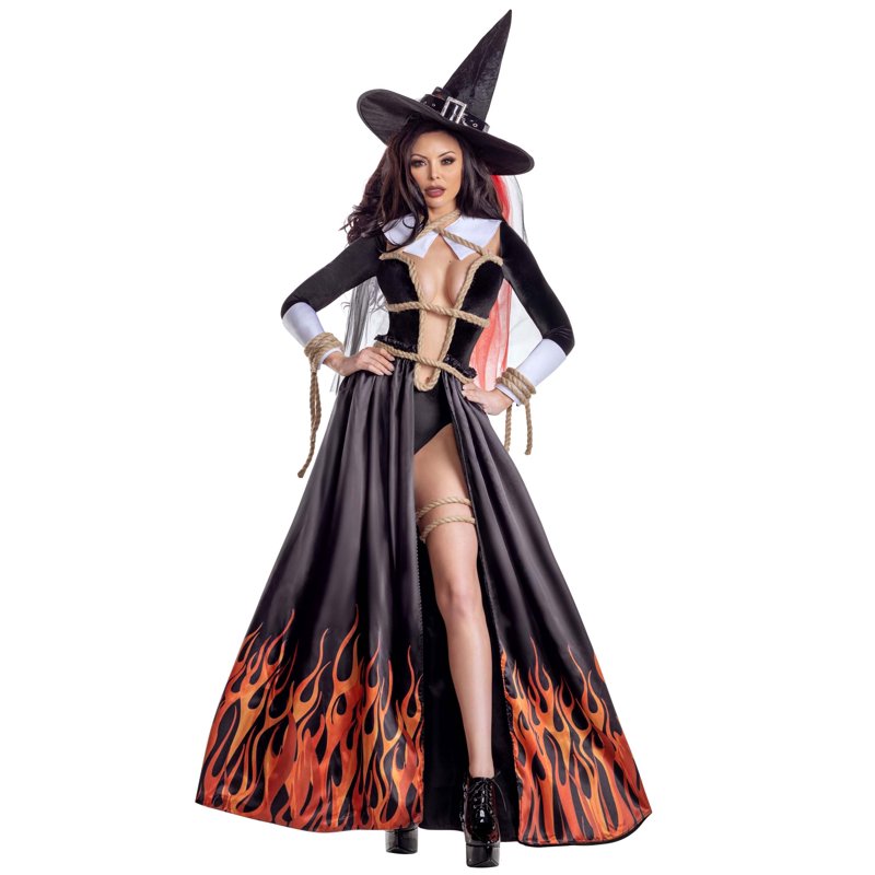 Women's XL Hellfire Witch Costume - Sexy Halloween Dress Up