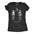 Women's Funny Skeleton Back You Got Your Back Halloween T-Shirt Heather Black XL