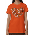 Halloween Printed Women's Short Sleeve T-Shirt - Spooky Pumpkin S-2XL - Variation S