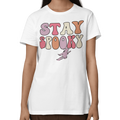 Halloween Printed Short Sleeve T Shirt for Women, Spooky Pumpkin Design, S-2XL - PrintF