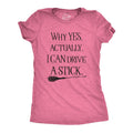 Women's Funny Halloween Witch T-Shirt - Heather Pink, M - Sarcastic & Cute Costume Tee