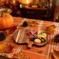 Wooden Pumpkin Serving Board - Fall Cheese & Fruit Platter - 17x19.5in - Variation E