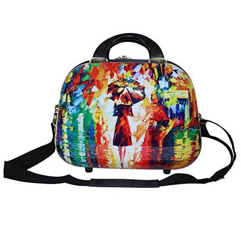 13-Inch Paris Nights Cosmetic Tote Bag with Shoulder Strap