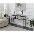 Modern X-Calibur Console Table with Bottom Shelf - Multiple Finishes