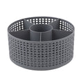 Extra Large Rotating Makeup Organizer - 6 Compartments, Gray