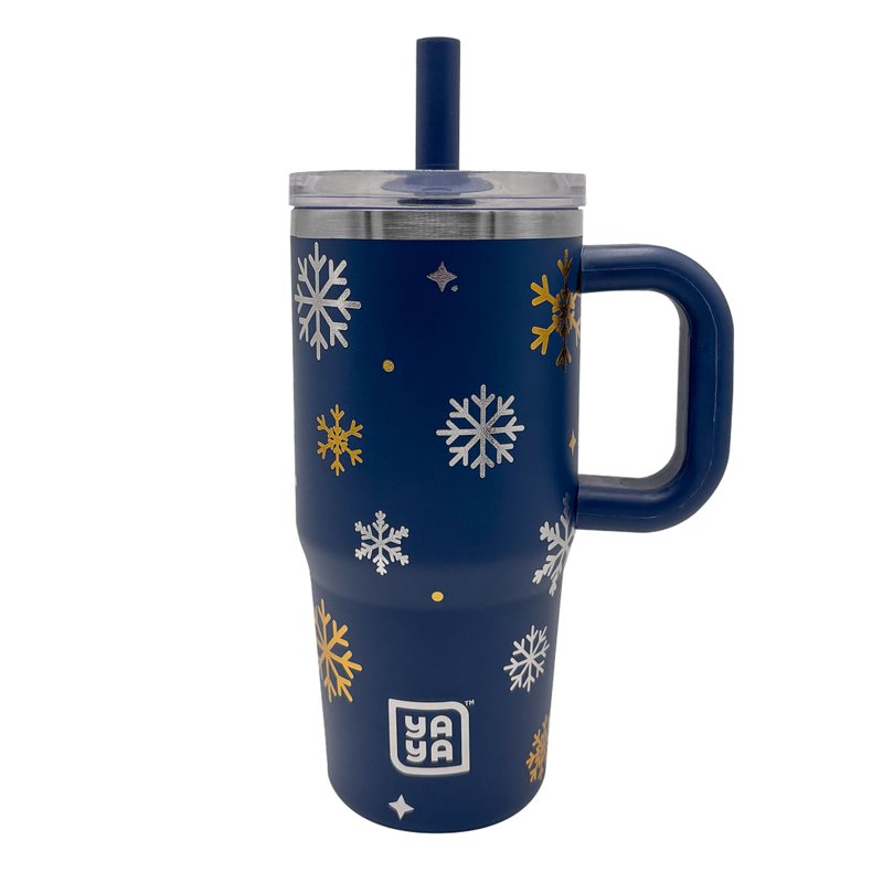 Insulated Stainless Steel Tumbler for Kids 3+ - Snowflakes, 12oz