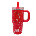 Insulated Stainless Steel Travel Tumbler for Kids 12oz - Candy Cane