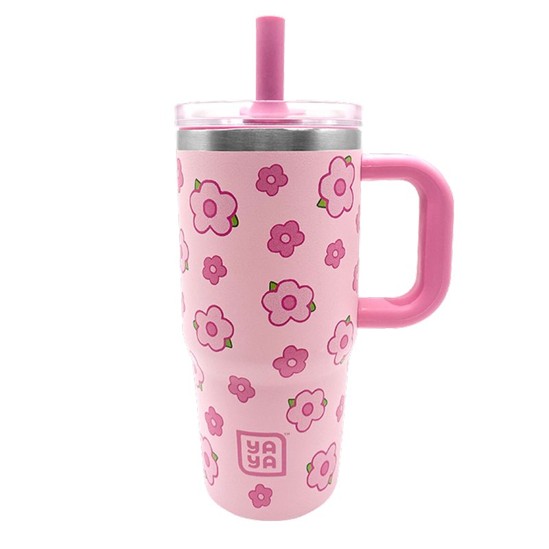My First Travel Tumbler for Kids 3+ - 12oz Floral Insulated Cup