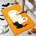 Halloween White Pumpkin Flannel Kitchen & Entryway Rug - 15.7''x23.6''