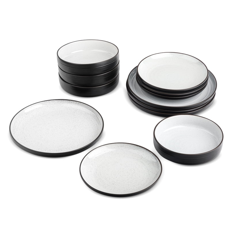 Ceramic Dinnerware Set - 12-Piece Rustic Charm