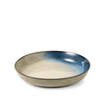 Canto Reactive Ceramic Serve Bowl - Deep Blue & White