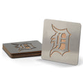Detroit Tigers Coaster Set - 4-Piece Sports Bar Accessories
