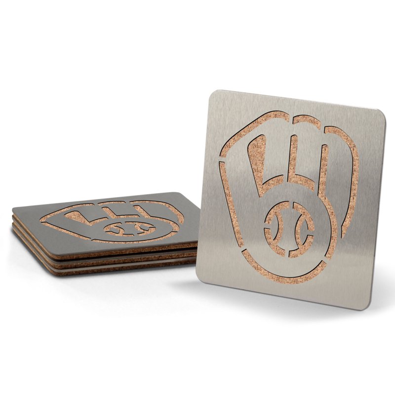 Milwaukee Brewers Coaster Set - 4-Piece Boasters