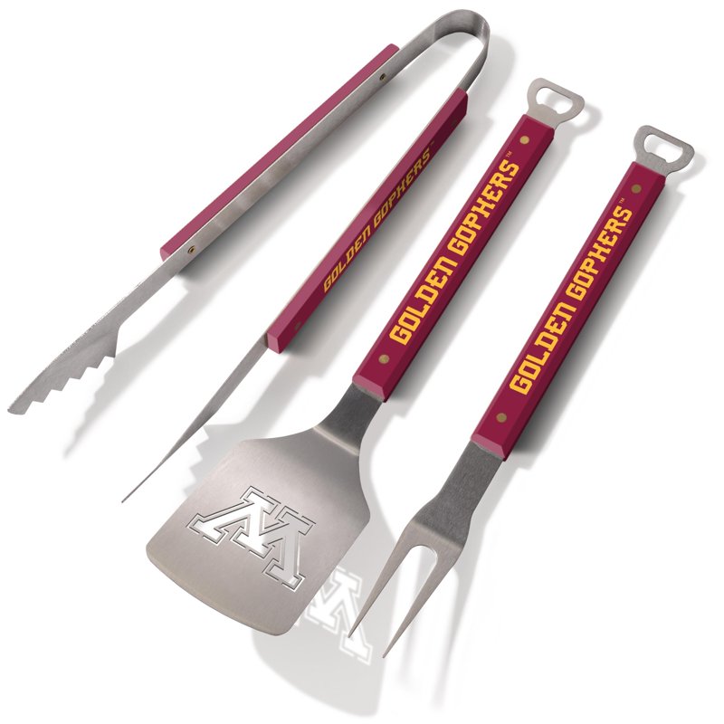 Minnesota Golden Gophers BBQ Tool Set - 3-Piece Grill Accessory