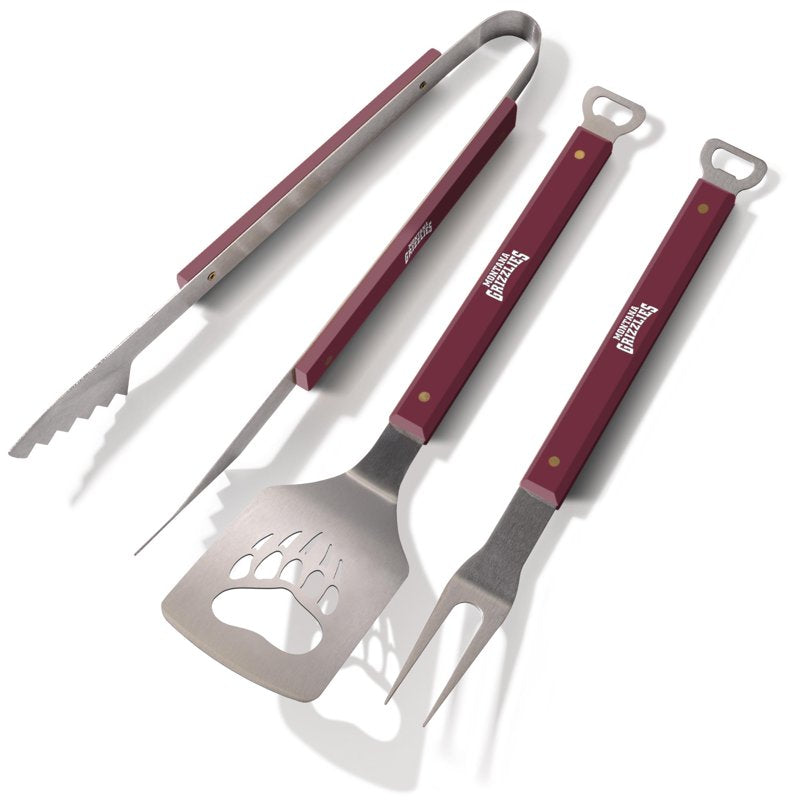 Montana Grizzlies BBQ Tool Set - 3-Piece with Sportula, Tongs & Fork