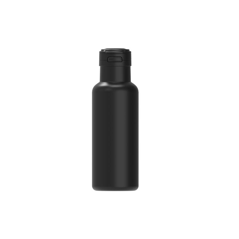 14oz Black Stainless Steel Water Bottle with Auto Chug Lid