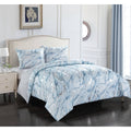 Full/Queen Metallic Marble Comforter Bedding Set - Silver & Gray Variation