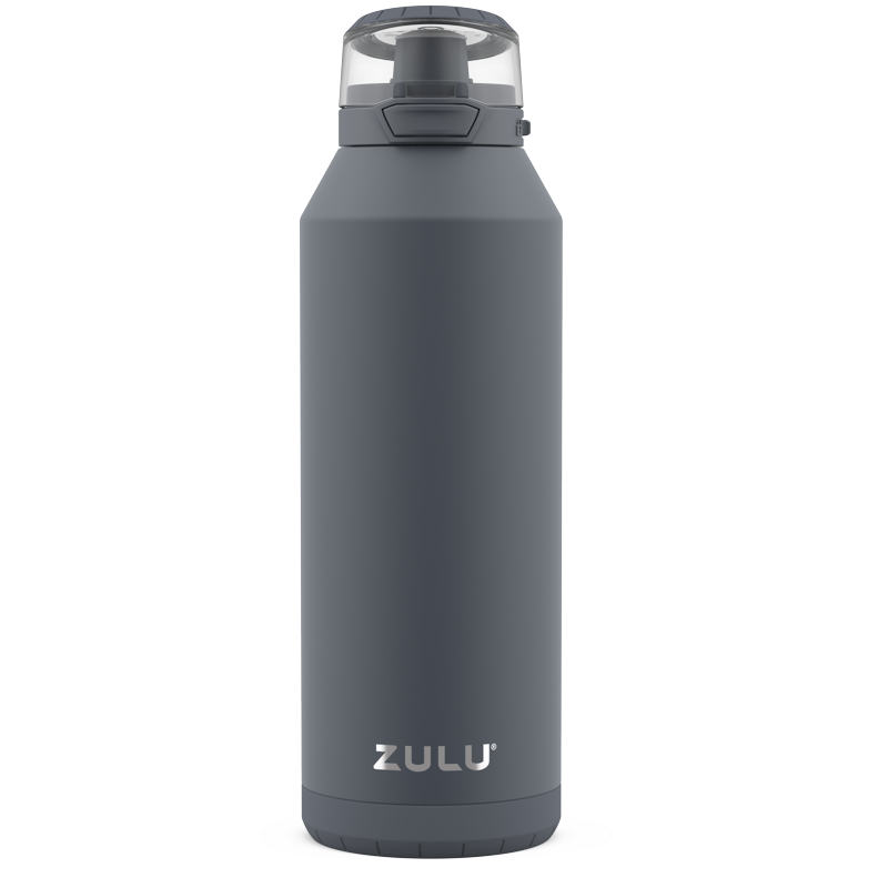 40oz Stainless Steel Water Bottle with Locking Lid - Gray