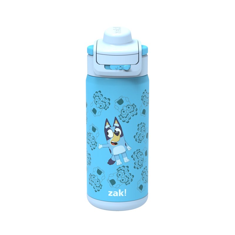 Bluey Kids Straw Water Bottle - 14oz Stainless Steel Vacuum Insulated