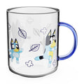 15.5 oz Glass Kaya Mug - Fun Design with Bluey Handle