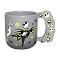 Ceramic Sculpted Handle Mug - Nightmare Before Christmas Jack, Gray