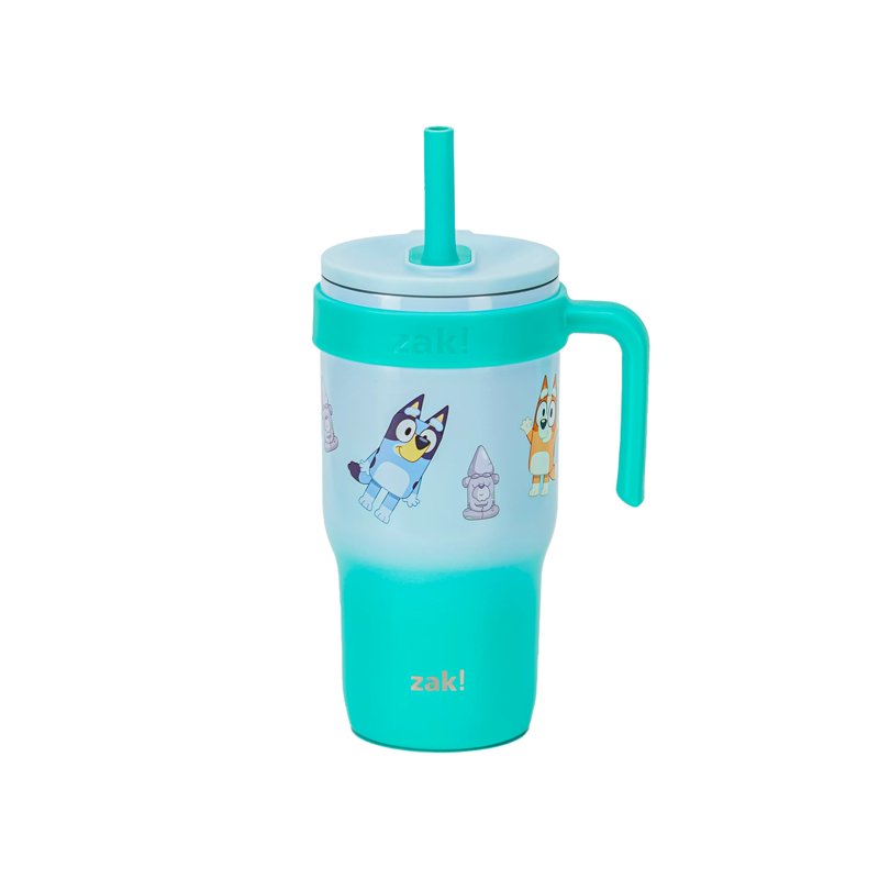 Insulated Tumbler with Straw - 18oz Stainless Steel - Bluey Ombre
