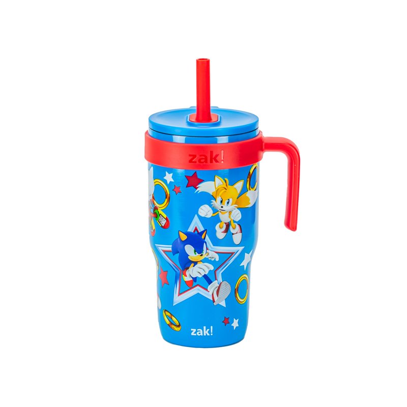 18oz Stainless Steel Kids Tumbler with Straw - Blue Sonic