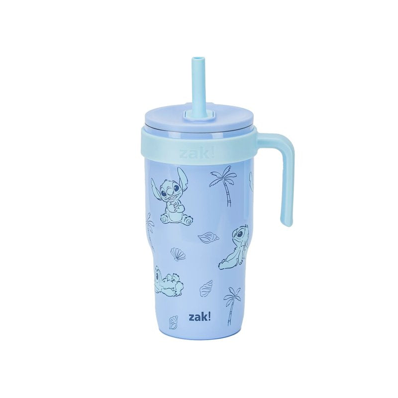 18oz Kids Straw Handle Tumbler - Blue Stitch