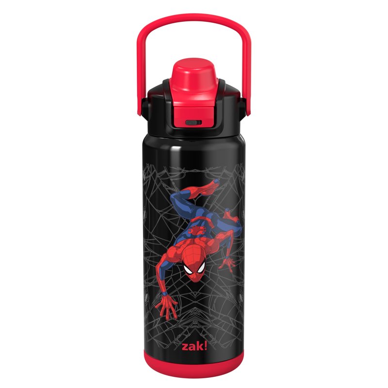 Spiderman 20oz Stainless Steel Water Bottle - Black