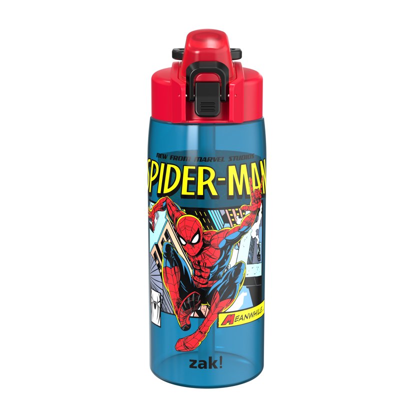 Spiderman Water Bottle - 25oz Durable Plastic - Blue