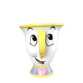 Sculpted Ceramic Mug - Beauty and the Beast Chip - White