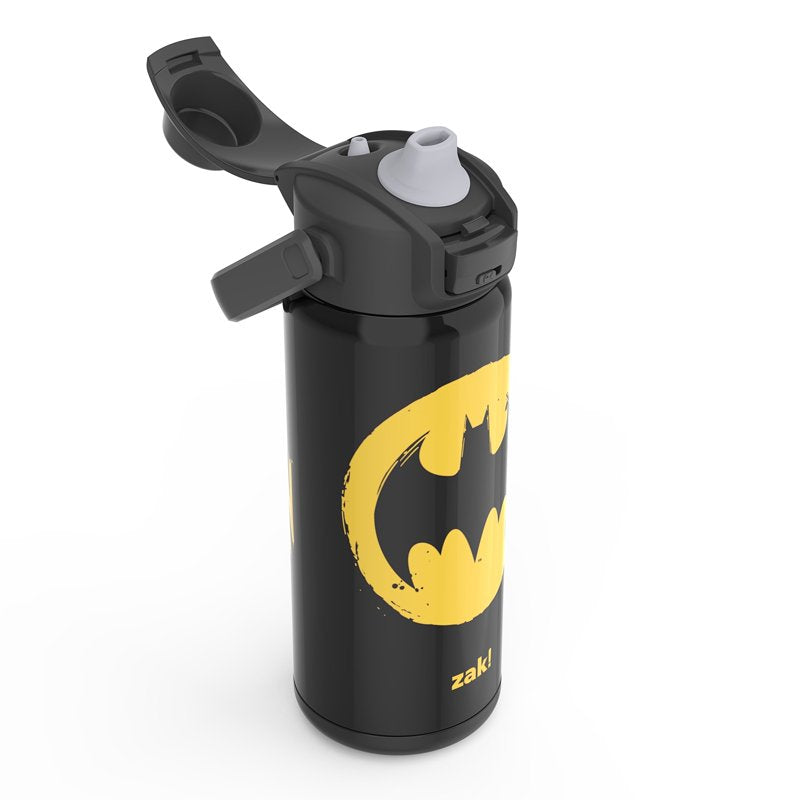 20oz Kids Straw Water Bottle - Stainless Steel Insulated Batman Black