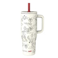 30oz Mickey Mouse Double Wall Stainless Steel Tumbler with Straw
