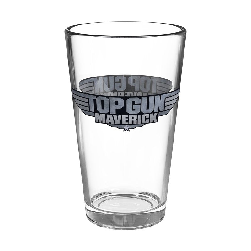16oz Pint Glass with Multicolor Artwork - Top Gun Design