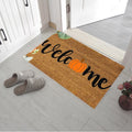 Halloween Pumpkin Area Rug - Black & Yellow Non-Slip Floor Mat, 19.67x31.49 Inch - Variation M
