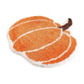 Halloween Pumpkin Shaped Flocking Bath Rug - Orange Non-Slip Mat I