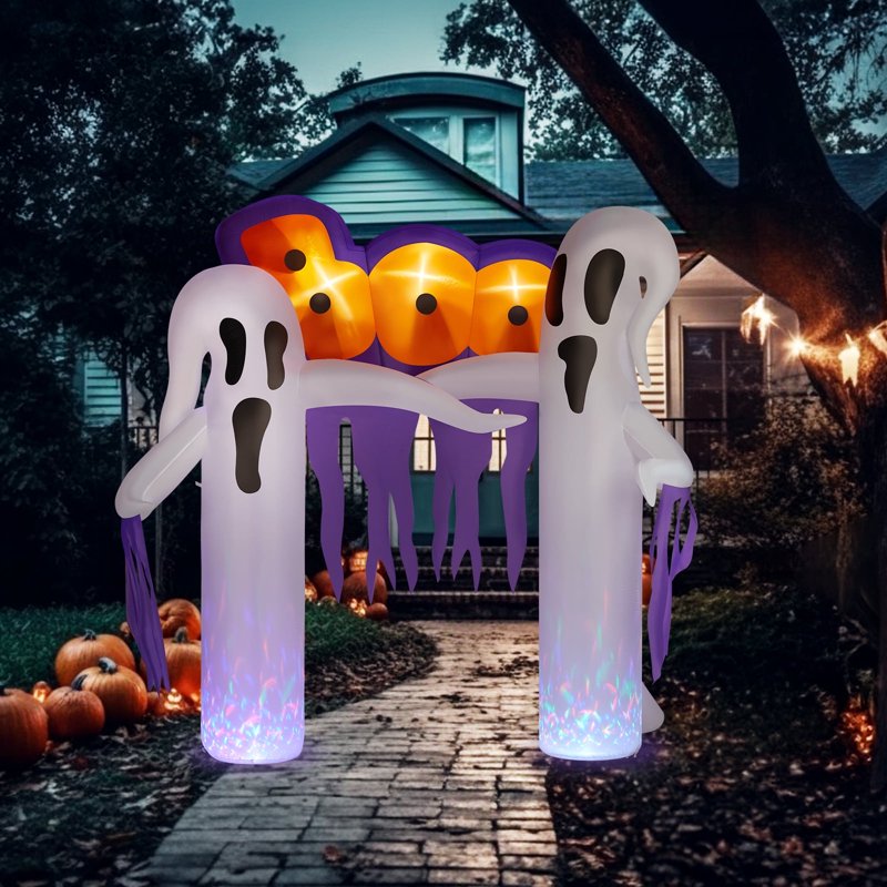 10 FT Halloween Inflatable Ghost Arch Outdoor Decoration with LED Lights