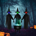 5.2ft Halloween Witches Decoration with Lighted & Sound-Activated Heads - Spooky Outdoor Props
