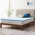 Cooling Gel Memory Foam Mattress Topper Twin XL - Green Tea, 2 Inch