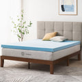 Cooling Gel Memory Foam Mattress Topper Twin XL - Green Tea & Active Charcoal