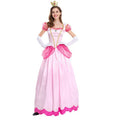 Halloween Princess Cosplay Costume for Women - Pink Dress Set with Crown & Gloves - Variation M