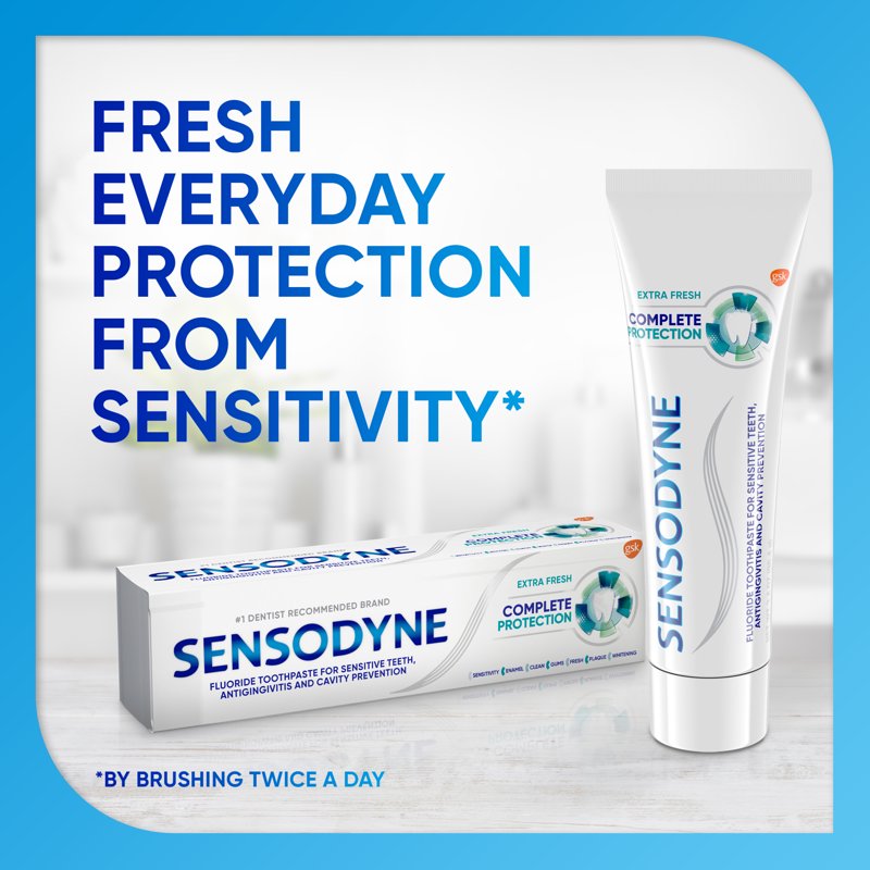 Complete Protection Sensitive Toothpaste - Extra Fresh, 3.4 Oz, 2 Pack