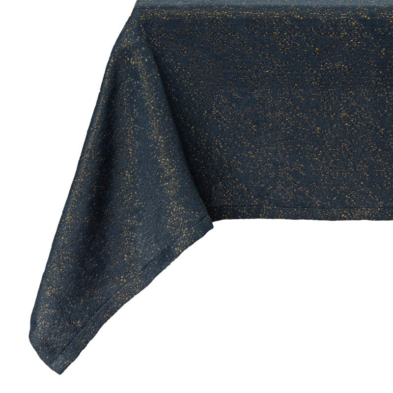 84" Rectangle Tablecloth - Navy and Gold Celestial Design