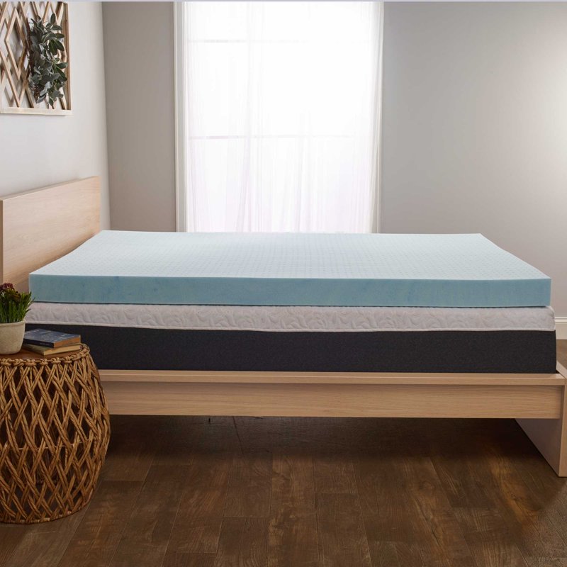 Comfort Tech 4-Inch TheraGel Memory Foam Mattress Topper King - Cooler Sleep