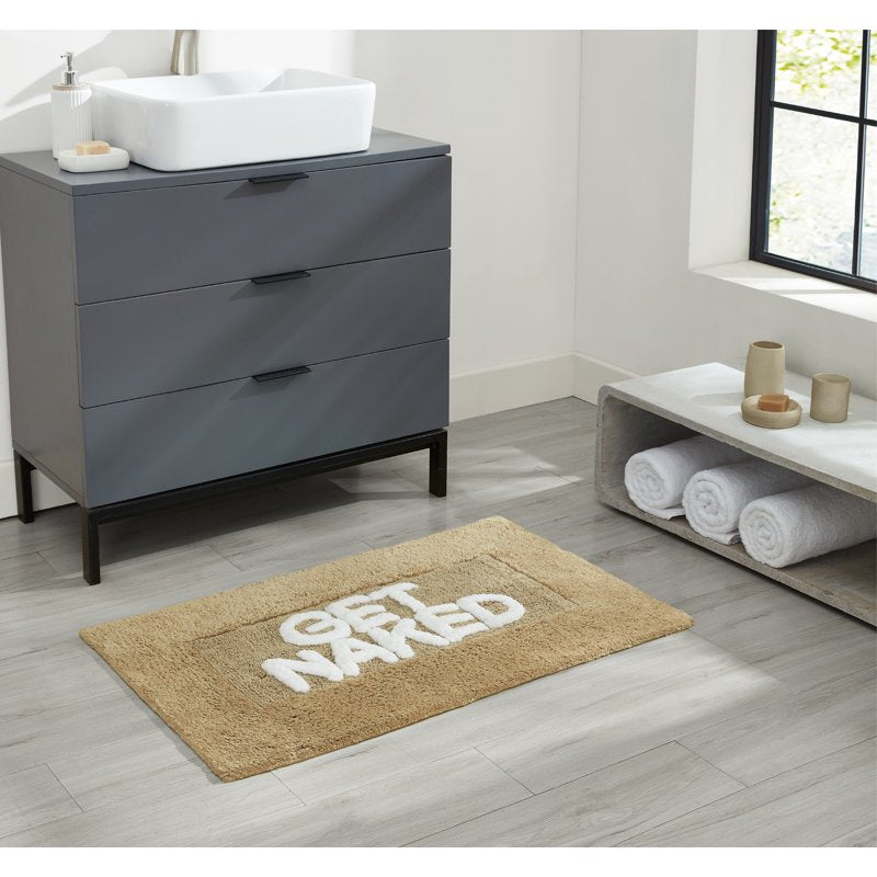 Cotton Bath Rug 21x34 Inches - Get Naked Linen Variation