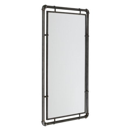 Copper Wall Mirror - 205 x 33 Inches Industrial-Style Accent Mirror - Aspire Home Accents