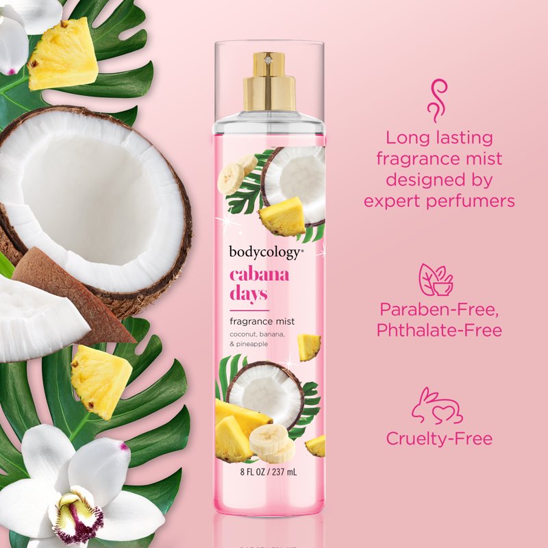 Fragrance Body Mist - Long-Lasting Cabana Days, 8 fl oz - 3 Pack
