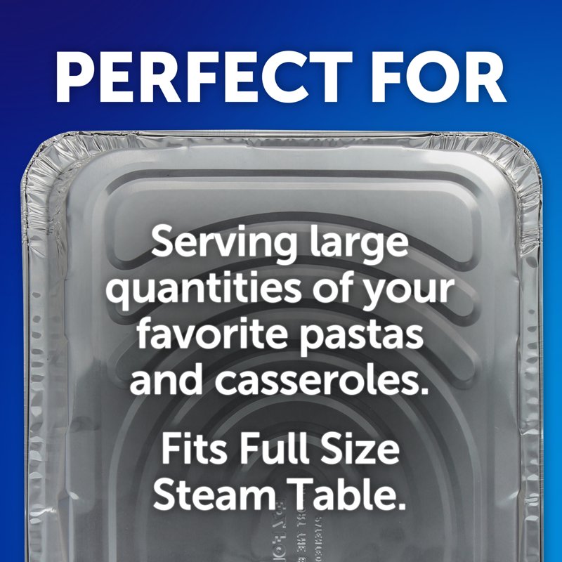 EZ Foil Extra Large Disposable Pasta Pan - 2 Pack, 19.5 x 11.5 x 3.5 in.