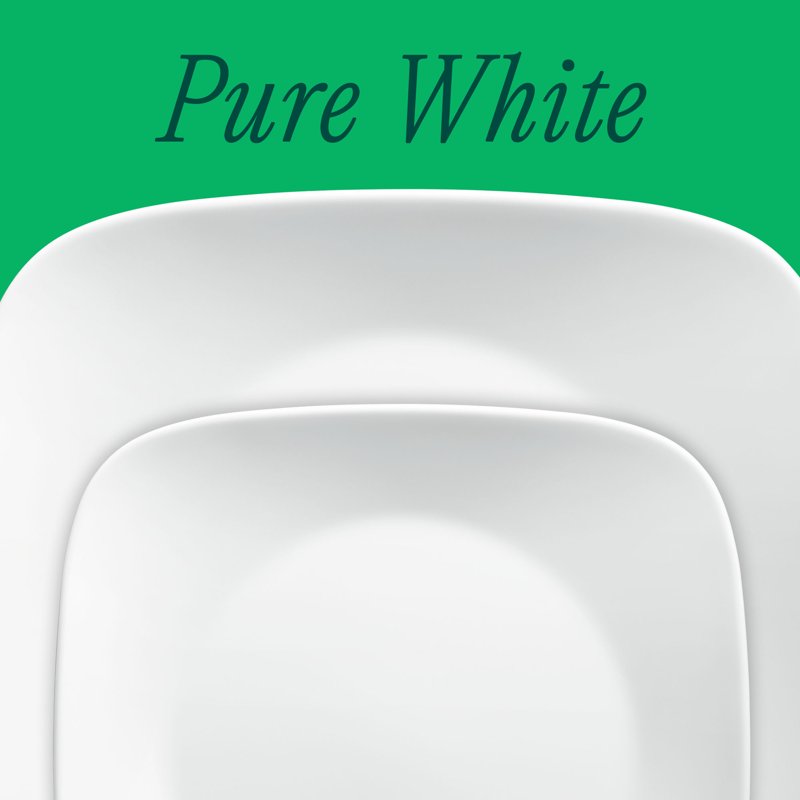Corelle Pure White Square 12-Piece Dinnerware Set - 2 Pack