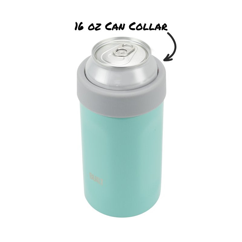 Insulated Stainless Steel Can Cooler & Drink Sleeve Set - Blue/Cockatoo